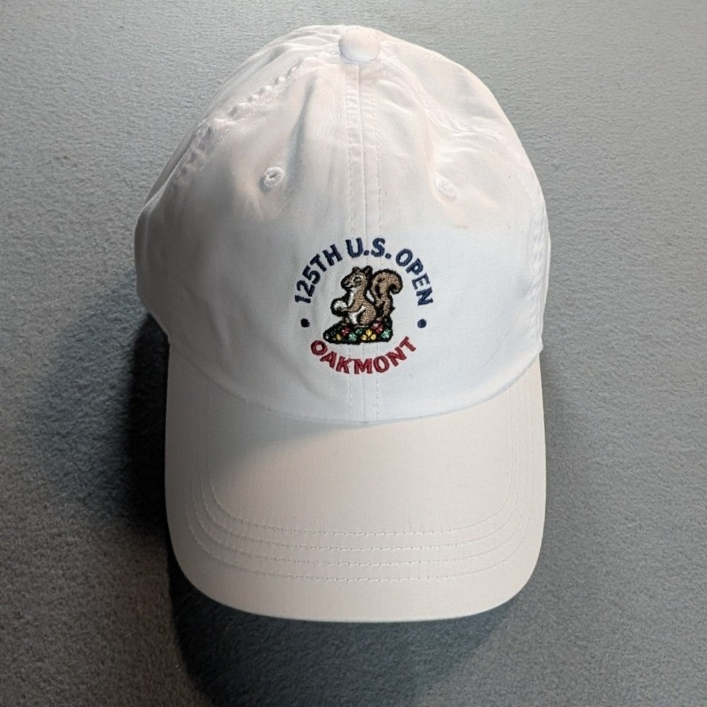 125th US Open Oakmont Dad Golf Hat OSFA USGA Member White Cap Ahead